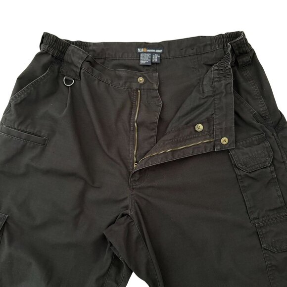 5.11 Tactical Series Mens Black Cargo Pants Size 38 Elastic Waist Utility - Picture 10 of 10